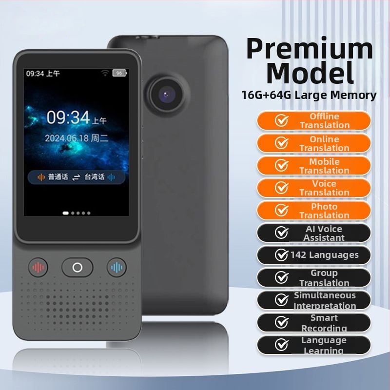 Traducător offline inteligent S09 – traducere vocală și foto în mai multe limbi cu interpretare simultană