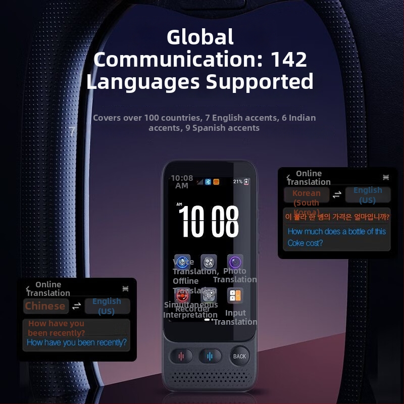 Traducător offline inteligent S09 – traducere vocală și foto în mai multe limbi cu interpretare simultană