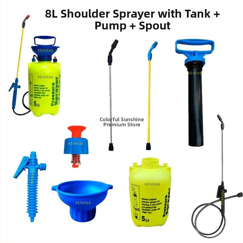 Ramenný postrekovač, 5 l, s vzduchovou pumpou, ventilom na vypustenie, postrekovacou trubkou