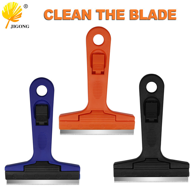 Cuțit-șpaclu de curățare multifuncțional pentru pereți, sticlă și plăci – Model Clean Blade; Brand Record Work; Potrivit pentru curățarea sticlei, cimentului și a rămasitelor de lipire pe pereți