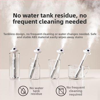 Domáci tichý stolný zvlhčovač – pokrytie 21–30 m², nádrž 1,0–2,5 L, 1 výstup hmly, hluk 36–45 dB, napájanie USB / suchá batéria / vstavaný zdroj