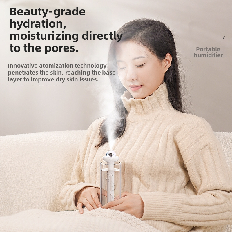 Domáci tichý stolný zvlhčovač – pokrytie 21–30 m², nádrž 1,0–2,5 L, 1 výstup hmly, hluk 36–45 dB, napájanie USB / suchá batéria / vstavaný zdroj