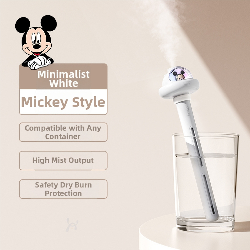 Domáci tichý stolný zvlhčovač – pokrytie 21–30 m², nádrž 1,0–2,5 L, 1 výstup hmly, hluk 36–45 dB, napájanie USB / suchá batéria / vstavaný zdroj