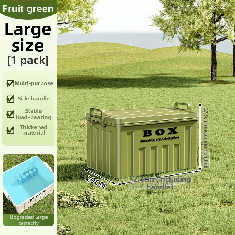 Cutie de depozitare pentru camping, stil industrial, material polipropilenă, capacitate 10-20 L, model Z90018945