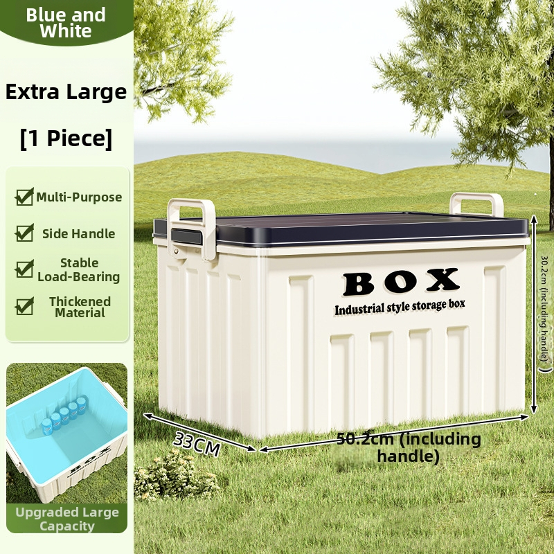 Cutie de depozitare pentru camping, stil industrial, material polipropilenă, capacitate 10-20 L, model Z90018945