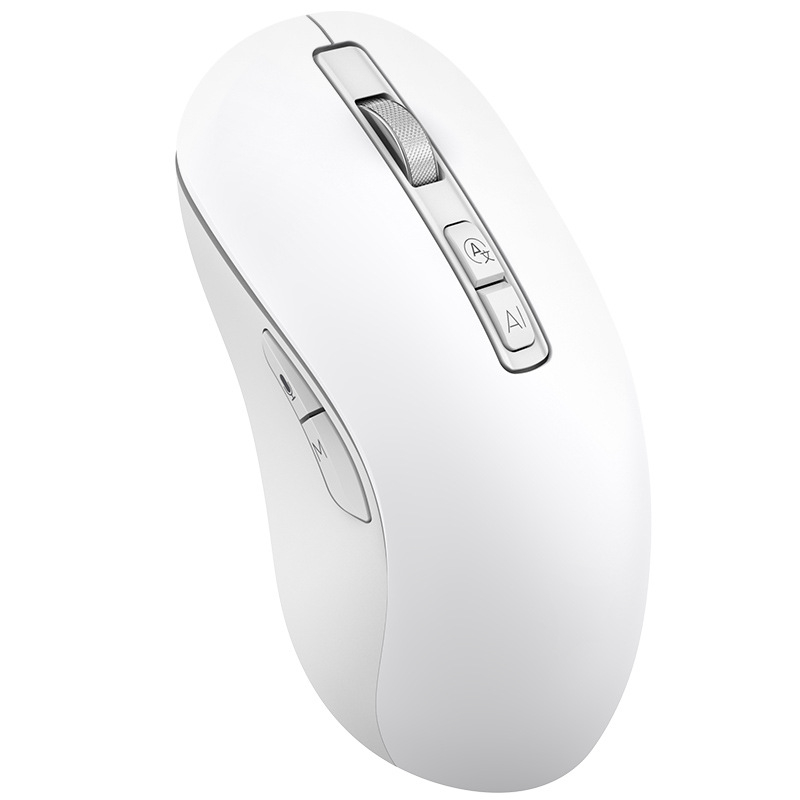 Mouse optic wireless V12 cu modul dual, 2500dpi, 7 butoane, 2.4G + Bluetooth, ergonomic