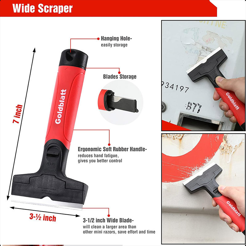 Goldblatt racletă cu lamă plată pentru îndepărtarea adezivului și curățarea rosturilor dintre plăci