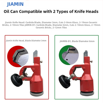 Unealtă de tăiere pentru plăci din sticlă, tip roller, rotițe de cuțit de 3 mm și 6 mm, Jia Min