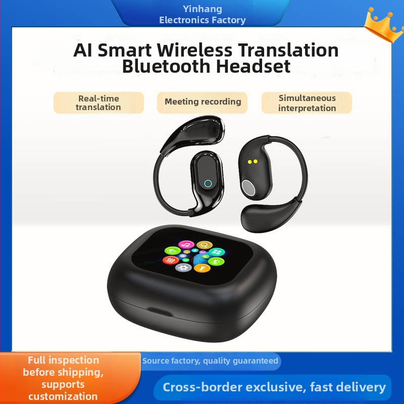 MG7 Bezdrôtové športové slúchadlá s uchom upevnením, LCD farebný displej, AI prekladač a simultánny preklad (Bluetooth 5.4; výdrž >8 h; bezdrôtové nabíjanie; nízka latencia)