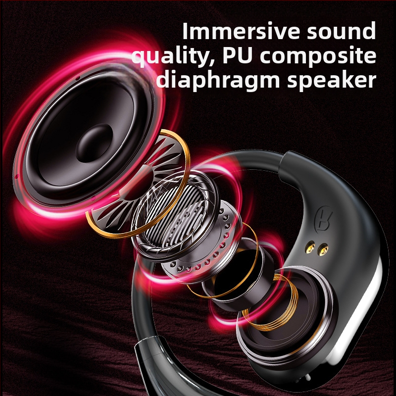 MG7 Bezdrôtové športové slúchadlá s uchom upevnením, LCD farebný displej, AI prekladač a simultánny preklad (Bluetooth 5.4; výdrž >8 h; bezdrôtové nabíjanie; nízka latencia)