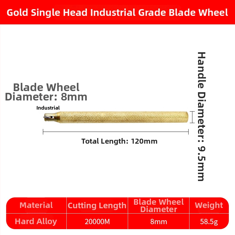 Tăietor manual de plăci cu roată- cuțit pentru sticlă și plăci — tip cuțit de împingere, aliaj special