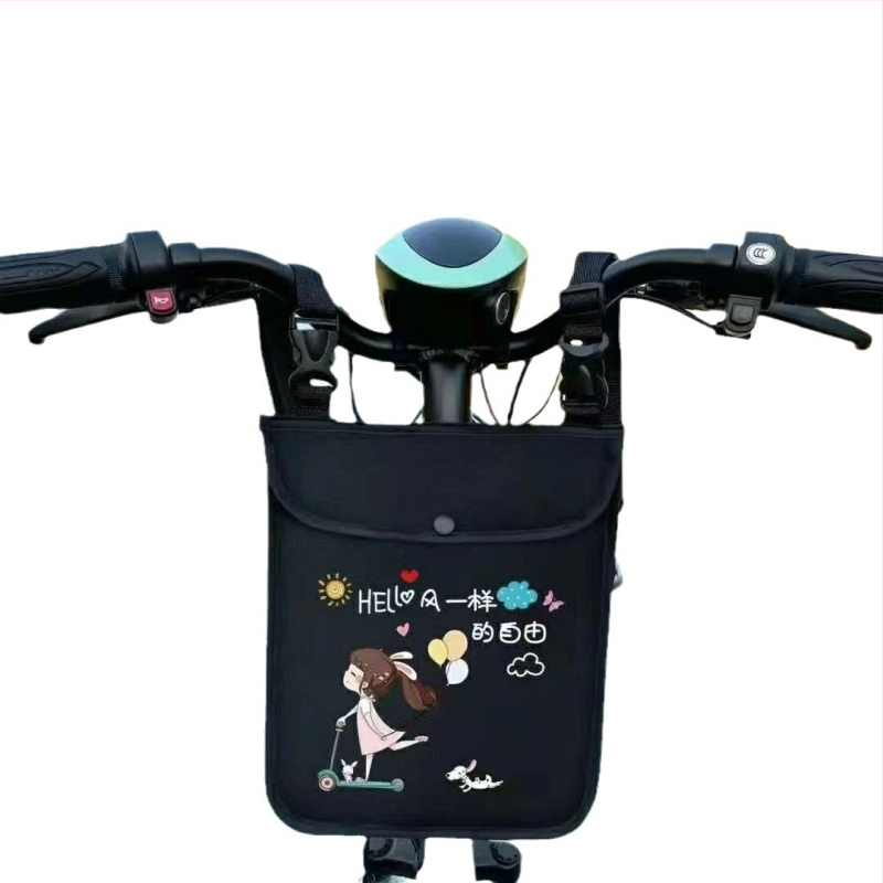 Prednja torbica za upravljač električnog bicikla, dvostruki džep za ključeve i telefon, platnena, model 000000