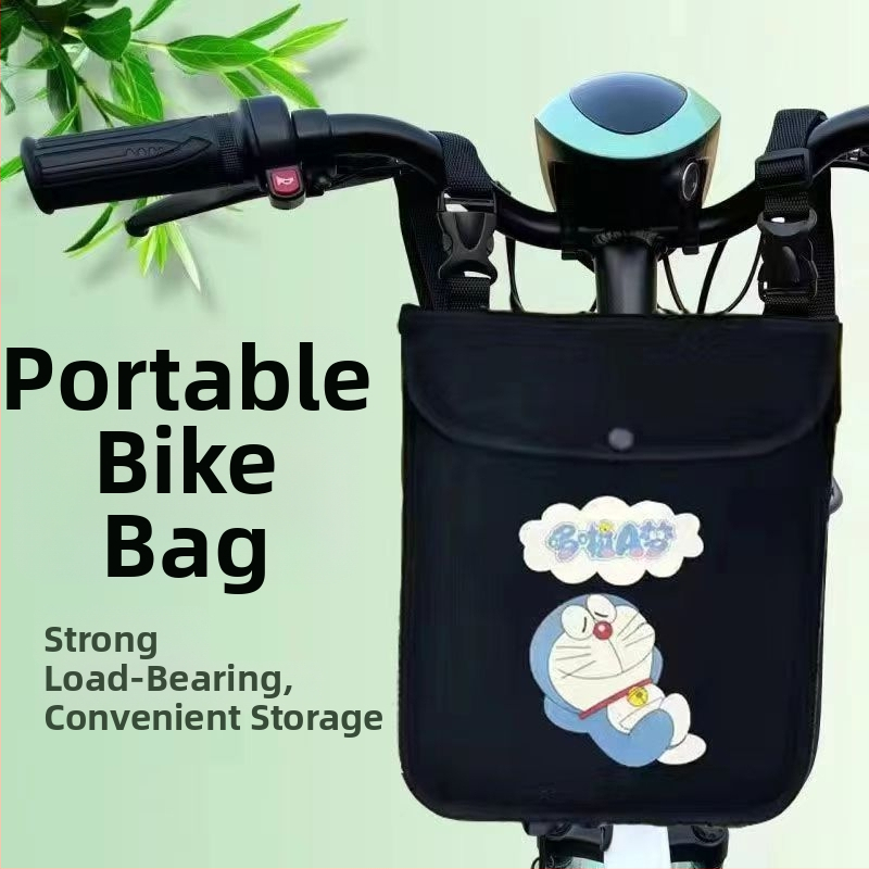 Prednja torbica za upravljač električnog bicikla, dvostruki džep za ključeve i telefon, platnena, model 000000