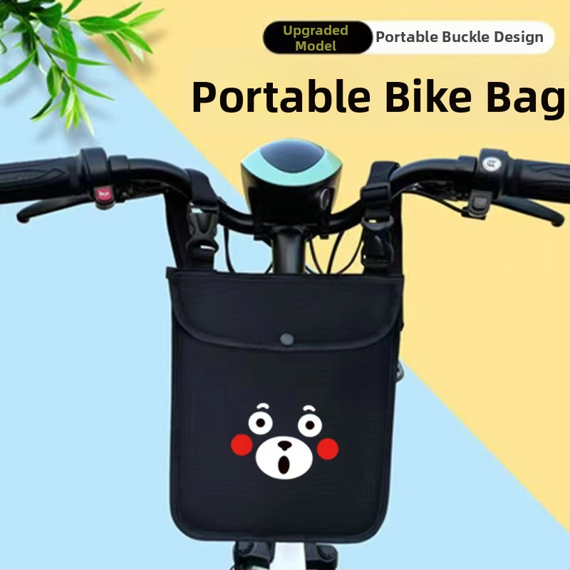 Prednja torbica za upravljač električnog bicikla, dvostruki džep za ključeve i telefon, platnena, model 000000