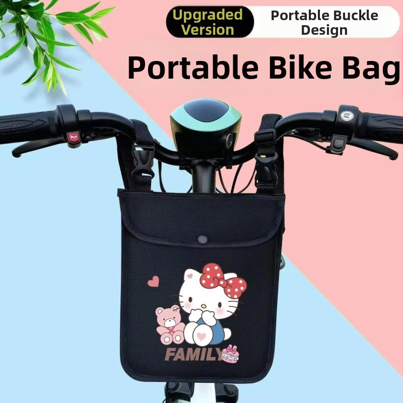 Prednja torbica za upravljač električnog bicikla, dvostruki džep za ključeve i telefon, platnena, model 000000