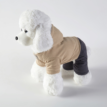 Haine pentru animale Corduroy patru picioare – Stil leisure, Brand WPET, Potrivire universală