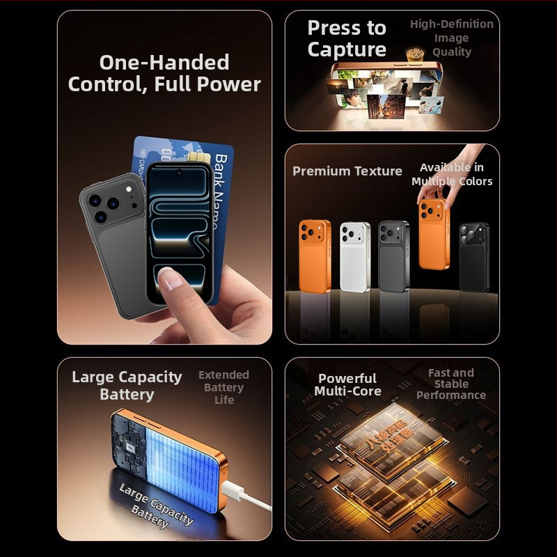 Telefon mobil mini 5G, compatibil cu toate rețelele, model A17, telefon de gaming pentru studenți