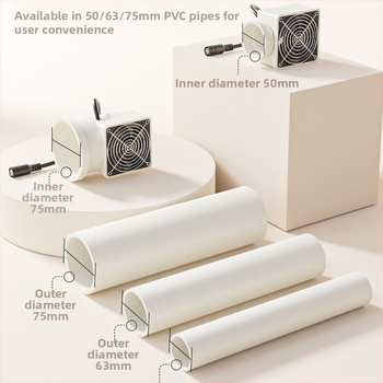 Ventilator za svježi zrak bez bušenja za otvor klima uređaja – spavaća soba, uklanjanje mirisa i formaldehida, buka 36–45 dB