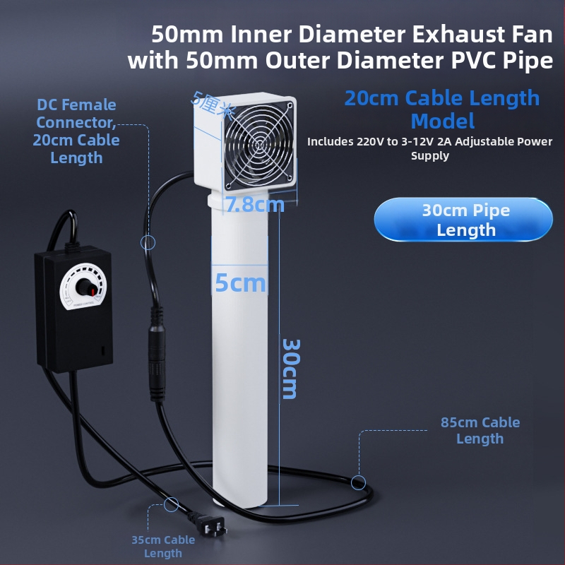 Ventilator za svježi zrak bez bušenja za otvor klima uređaja – spavaća soba, uklanjanje mirisa i formaldehida, buka 36–45 dB