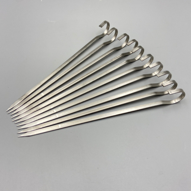 Κρεμαστά καλαμάκια BBQ από ανοξείδωτο 304 με 9 γάντζους, επαναχρησιμοποιούμενα