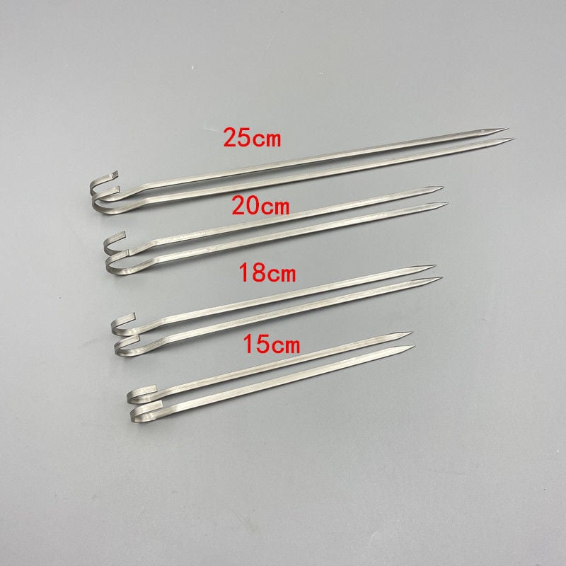 Κρεμαστά καλαμάκια BBQ από ανοξείδωτο 304 με 9 γάντζους, επαναχρησιμοποιούμενα