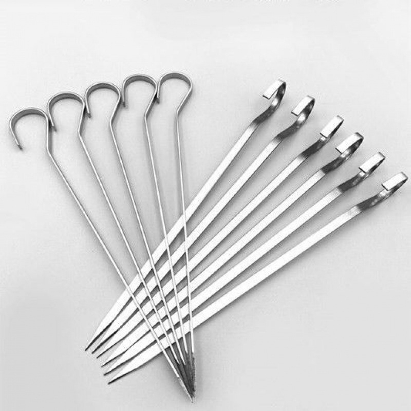 Κρεμαστά καλαμάκια BBQ από ανοξείδωτο 304 με 9 γάντζους, επαναχρησιμοποιούμενα