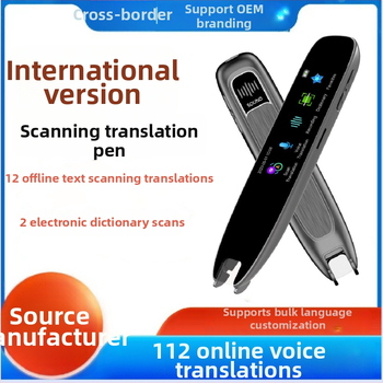 Stilou traducător cu traducere offline multilingvă, repetiție vocală, baterie litiu reîncărcabilă, greutate 140 g