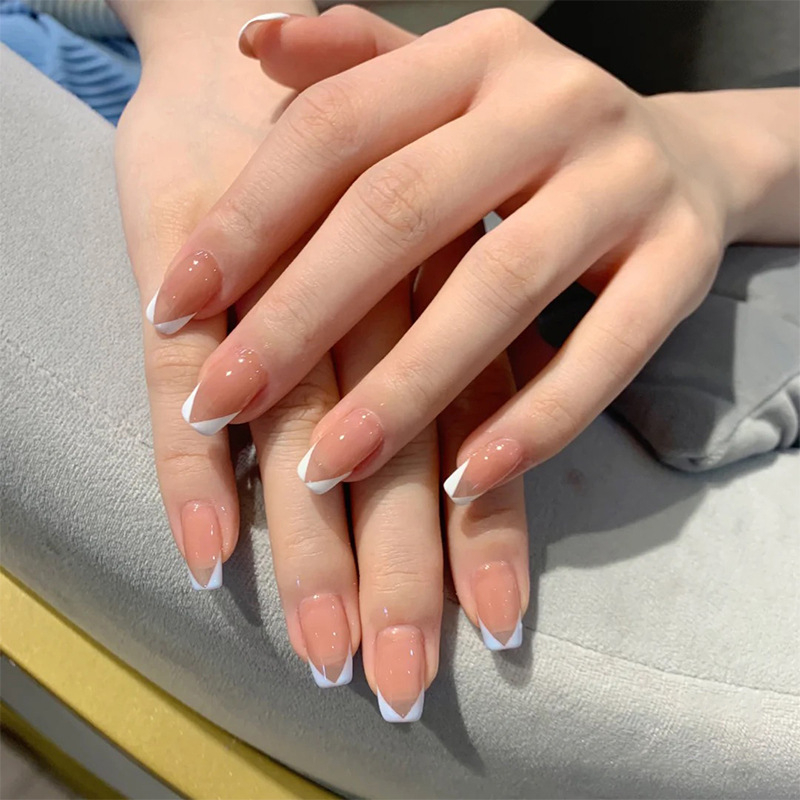 Σετ αυτοκόλλητων για τέχνη νυχιών: γαλλικό μανικιούρ, σχέδια με χαμόγελο και κυματιστές γραμμές; αυτοκόλλητα νυχιών τρία σε ένα, υλικό διοξείδιο του αργιλίου, βασική συσκευασία