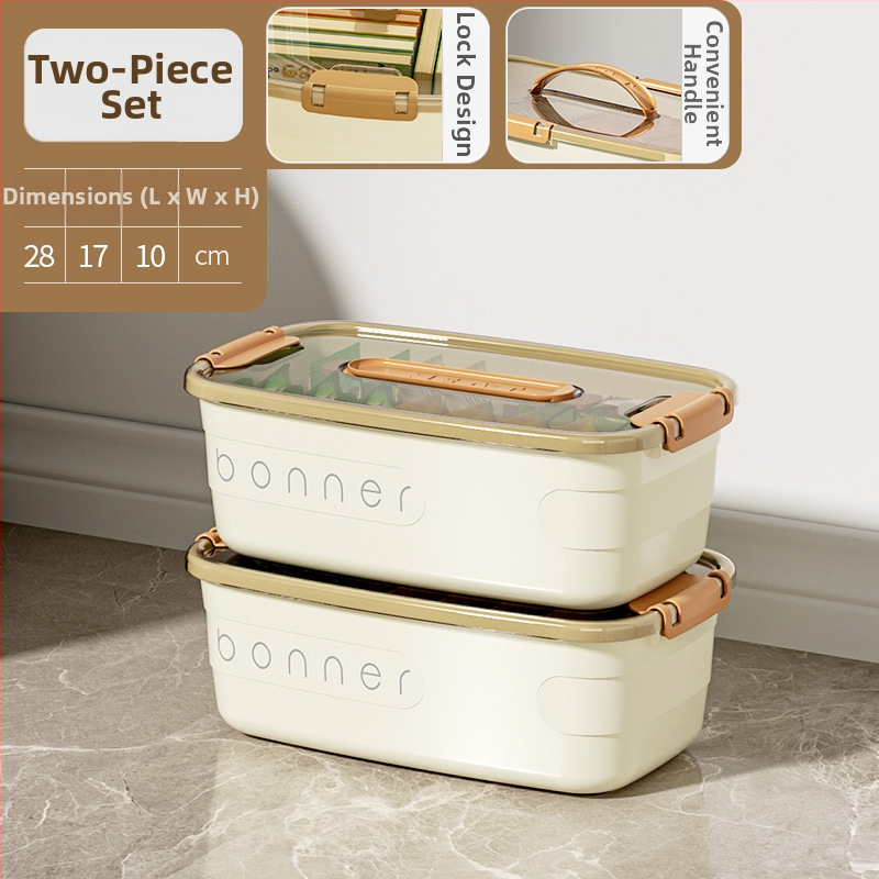 Cutie de depozitare cu capac și mâner; plastic PP 100% nou; impermeabilă și rezistentă la praf; capacitate mare; multifuncțională pentru haine, jucării și cărți; transport manual; imprimare logo disponibil