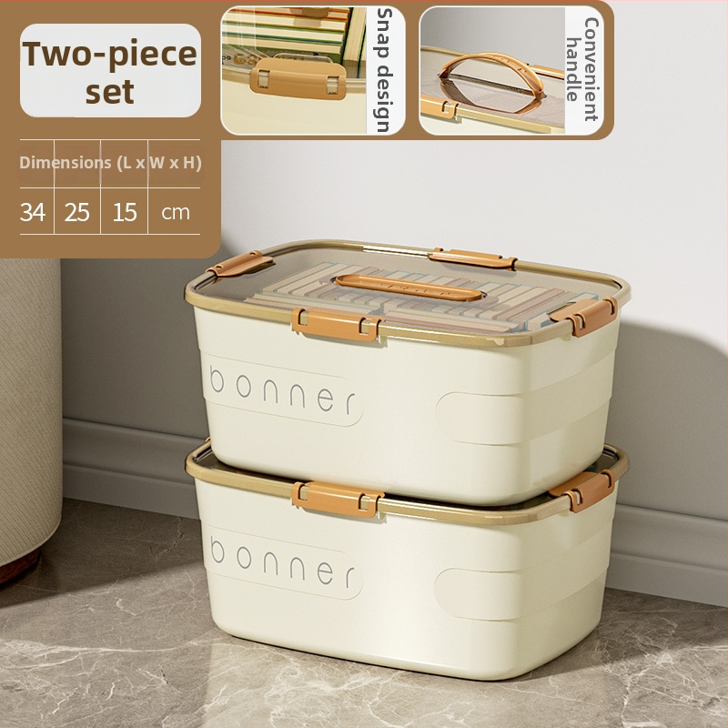 Cutie de depozitare cu capac și mâner; plastic PP 100% nou; impermeabilă și rezistentă la praf; capacitate mare; multifuncțională pentru haine, jucării și cărți; transport manual; imprimare logo disponibil