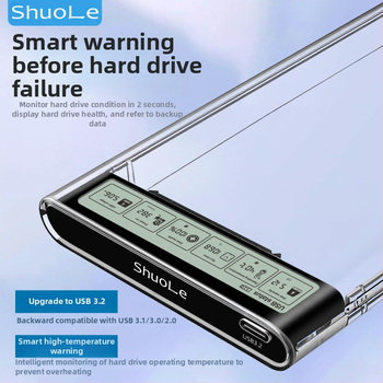 Vanjska kutija za SATA 2,5 inča s USB-C 3.2 Gen1, 5 Gbps, do 8 TB, PC+ABS