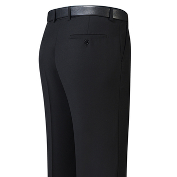 Мъжки панталони от вълна, прав крак, бизнес формален стил, 85% вълна в смес с химически влакна, есенно офис облекло