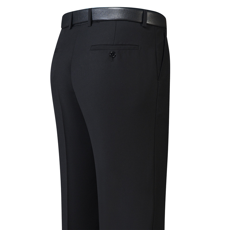 Мъжки панталони от вълна, прав крак, бизнес формален стил, 85% вълна в смес с химически влакна, есенно офис облекло