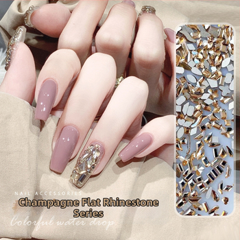 Dekorácie na nechty s rhinestones, zmiešané tvary, ploché zadné kryštály, sklo a prášok mica (Vzor 30222109358, Rhinestone séria)