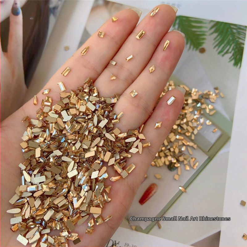 Dekorácie na nechty s rhinestones, zmiešané tvary, ploché zadné kryštály, sklo a prášok mica (Vzor 30222109358, Rhinestone séria)