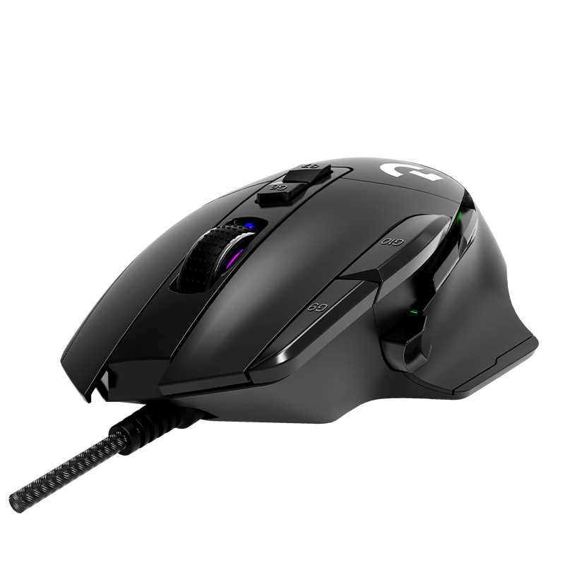 Mouse de gaming cu senzor optic 12000 DPI, 10 taste programabile, conexiune USB cablată, design ergonomic, macro-programabil.