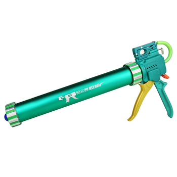 Glue Dance pištolj za ljepilo s 28-osi hodom, podesivim hodom, dvostruka mlaznica s funkcijom rezanja, tijelo od aluminijske legure sa šaft konstrukcijom