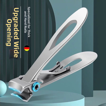 Set de unghii din oțel inoxidabil: clește și foarfecă pentru unghii, portabil, deschidere mare, trusă de îngrijire a unghiilor