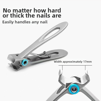 Set de unghii din oțel inoxidabil: clește și foarfecă pentru unghii, portabil, deschidere mare, trusă de îngrijire a unghiilor