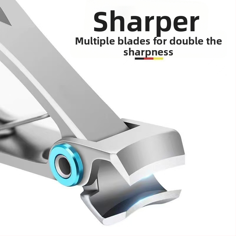 Set de unghii din oțel inoxidabil: clește și foarfecă pentru unghii, portabil, deschidere mare, trusă de îngrijire a unghiilor