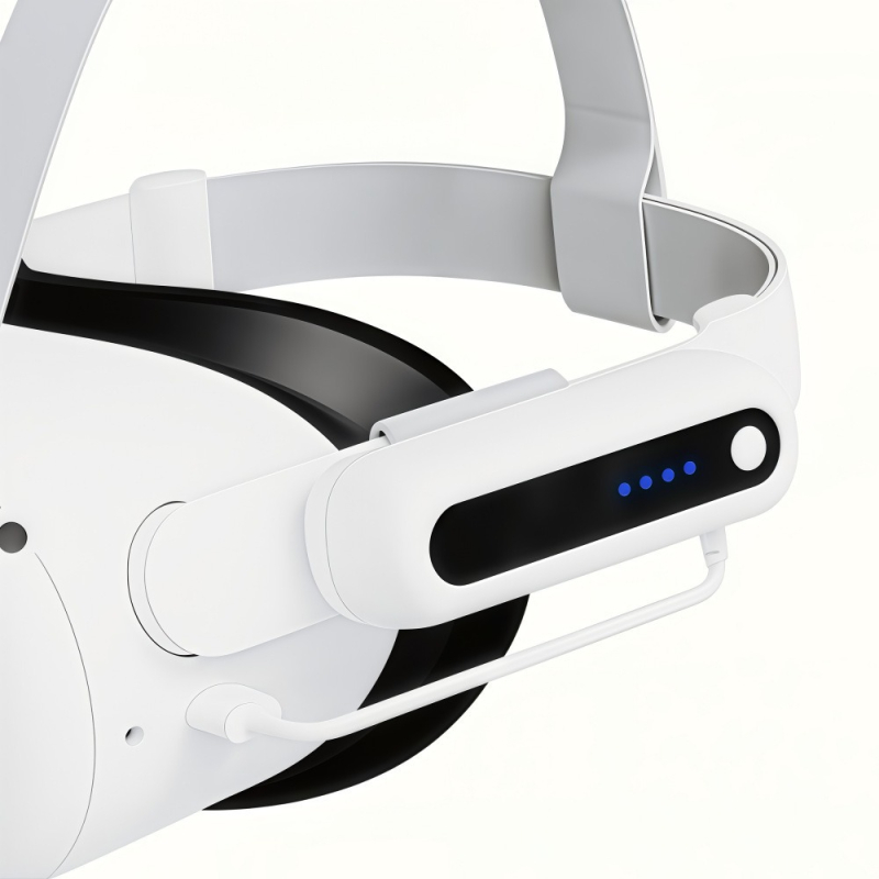 VR akkumulátorcsomag Meta Quest 2/3/3S és Pico 4 Ultra számára – 5000mAh USB-C hordozható töltő power bank szemüveghez (Plug & Play, Túltöltés elleni védelem, hordozható kialakítás)