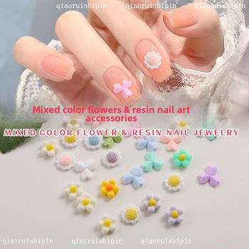 Resínové ozdoby na nechty s kvetinovým vzorom – Princess séria, štýl Lovely/Sweet, Jory Accessories