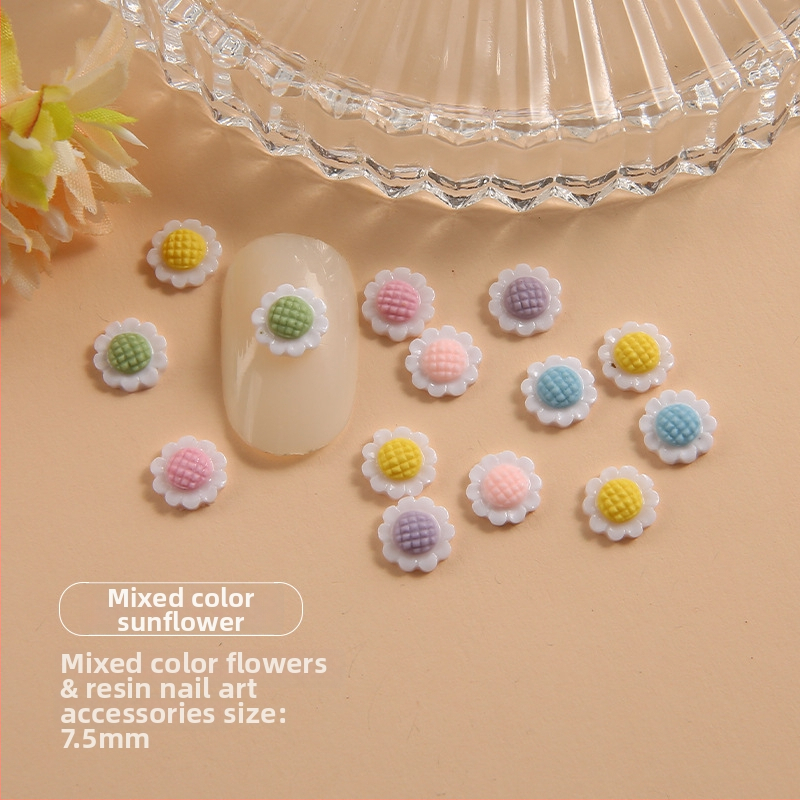 Resínové ozdoby na nechty s kvetinovým vzorom – Princess séria, štýl Lovely/Sweet, Jory Accessories