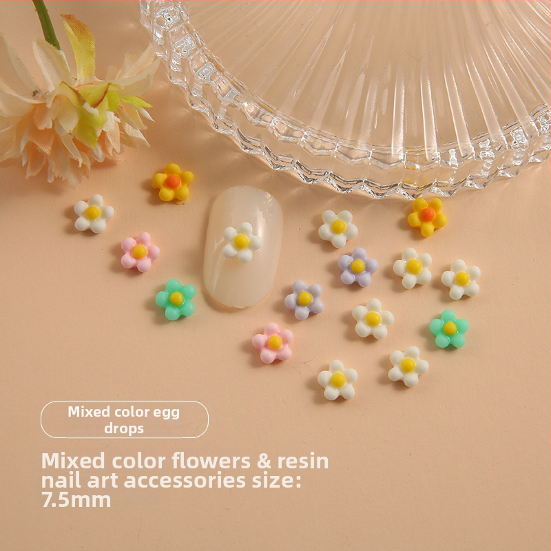 Resínové ozdoby na nechty s kvetinovým vzorom – Princess séria, štýl Lovely/Sweet, Jory Accessories