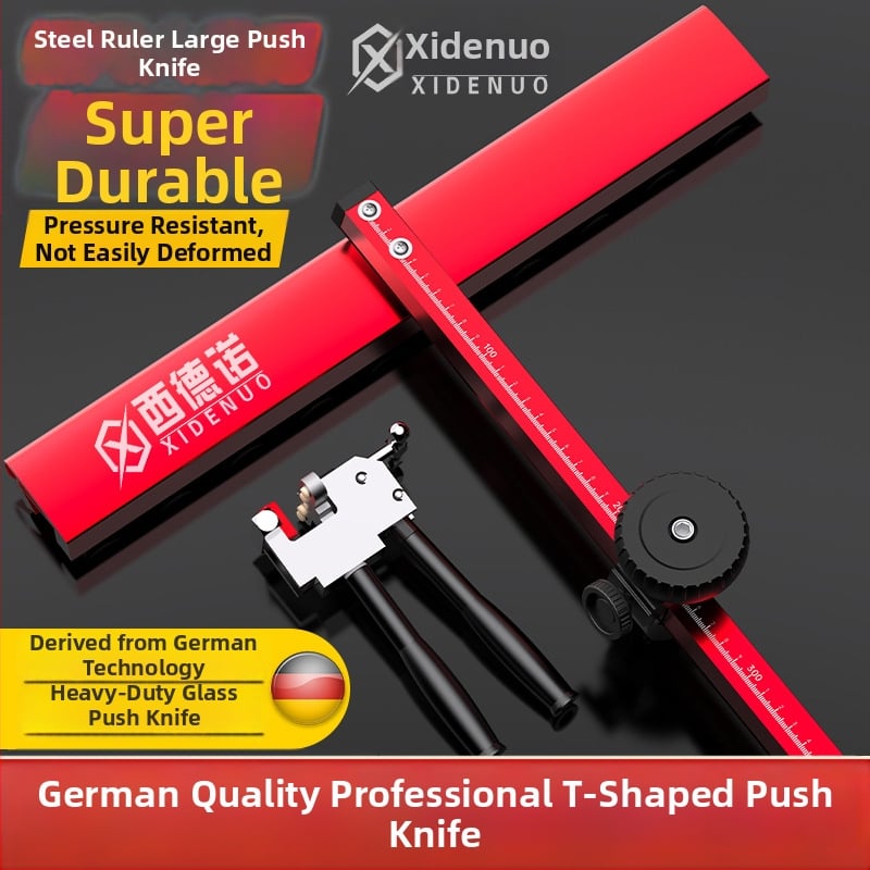 Sidno T-tip tăietor de sticlă cu role rotative, design drag knife, cap de tăiere pentru plăci de sticlă