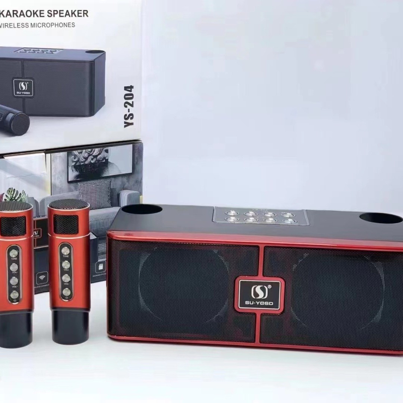 YS-204 Bežični Bluetooth zvučnik s mikrofonom – 2 zvučnika, 10W, Bluetooth 5.3, 100Hz-20kHz, SNR ≥75dB, ugrađena baterija 2000–4000mAh
