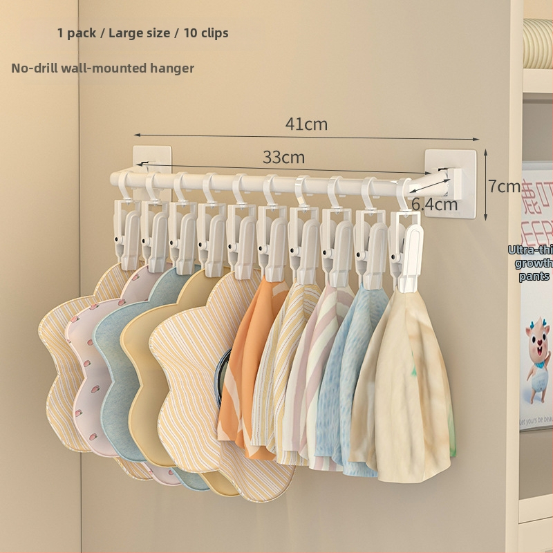 Bară pentru uscat haine cu clipsuri (Material: Plastic; Categoria produsului: Bară pentru uscat haine; Utilizare: pentru agățare în dormitor; Lansare: Iarna 2017; Stil: Modern și minimalist)