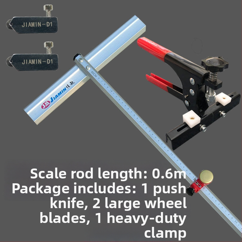 Unealtă de tăiere a plăcilor cu ghidaj rotativ și clește puternic — unealtă multifuncțională pentru tăierea și marcarea plăcilor groase de podea