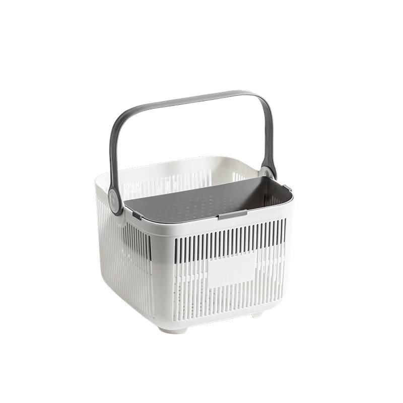 Φορητό καλάθι μπάνιου με διαχωρισμό στεγνό-υγρό για είδη περιποίησης | υλικό PP | κατάλληλο για ποικίλες χρήσεις