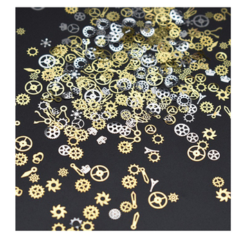 Bijuterii pentru unghii DIY: mini pinion mecanic din foiță de metal (Material: metal; Model: Lanț; Stil: minimalist; Seria: Princess)